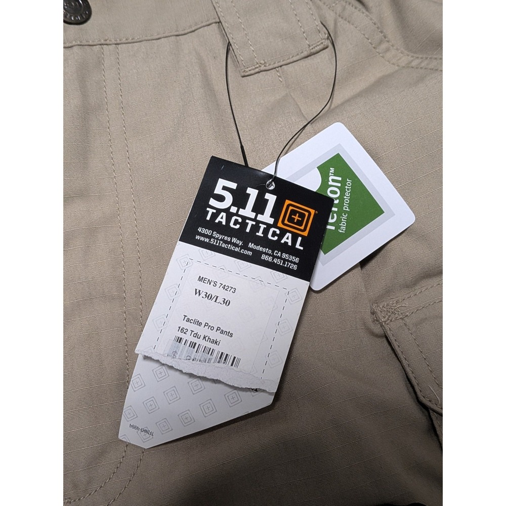 NWT 511 Tactical Men's TDU Khaki Taclite Pro Ripstop Pants Cargo Pant Size 30x30 - Picture 3 of 5